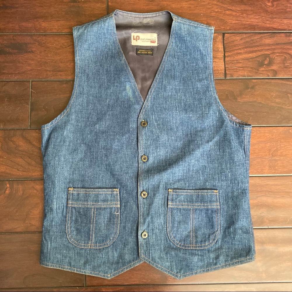 Levi’s Panatela Vintage Denim Tuxedo Vest Sz: L